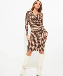 Gorgeous Geo Wrap Jersey Dress