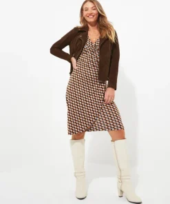 Gorgeous Geo Wrap Jersey Dress