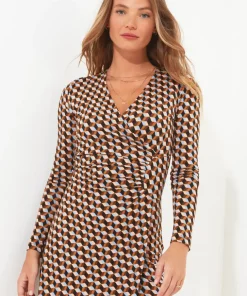 Gorgeous Geo Wrap Jersey Dress
