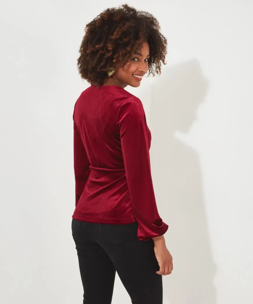 Gorgeous Velour Button Top