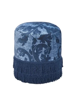 Heritage Fringed Velvet Footstool