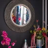 History Clash Round Dimple Mirror