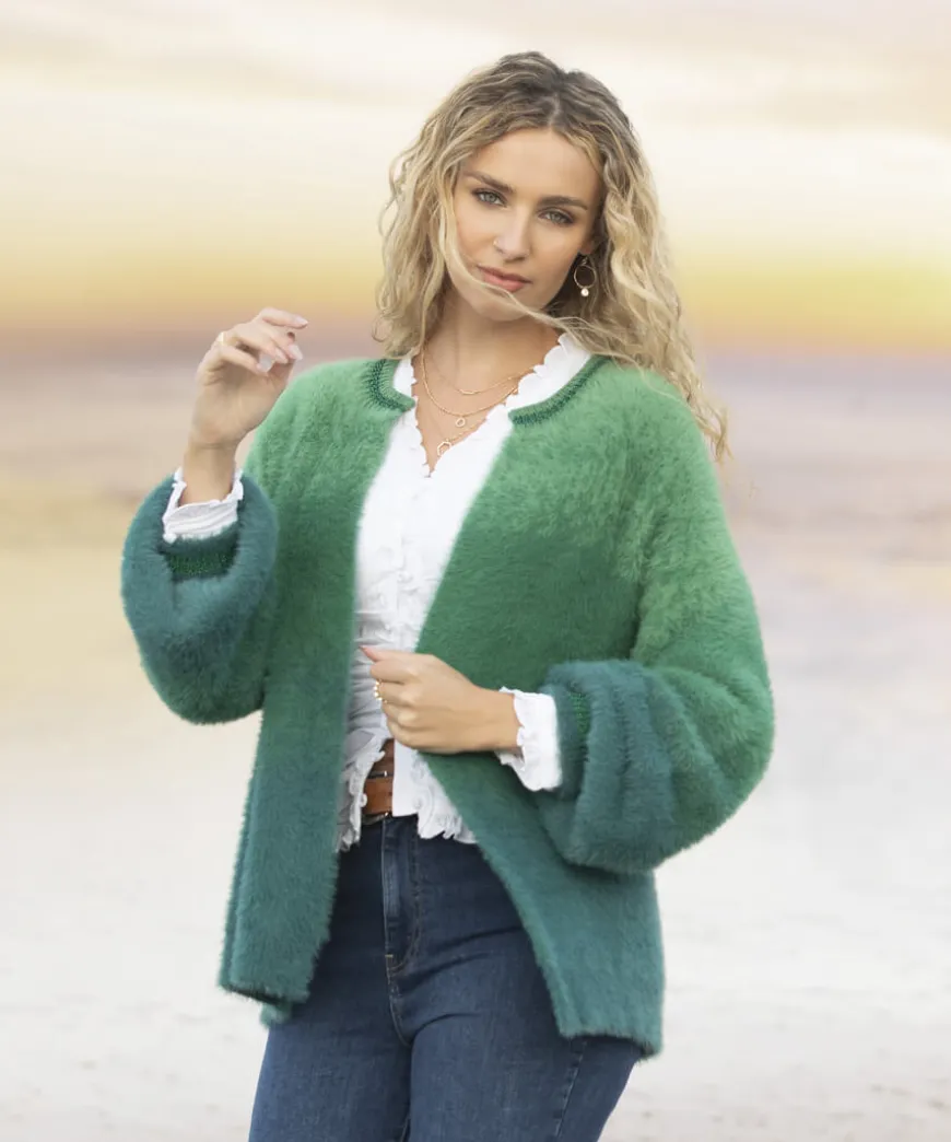 Ibiza Fluffy Knit Cardigan