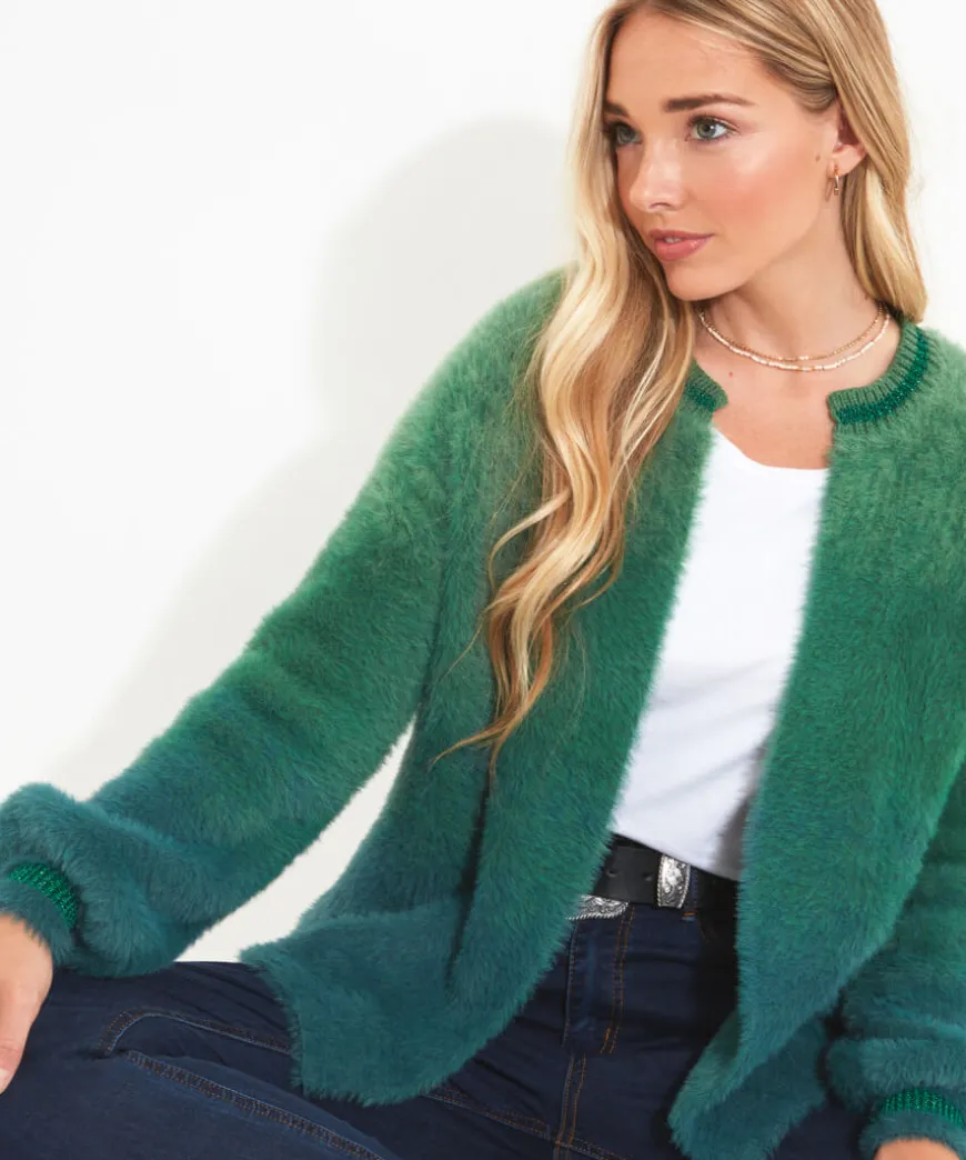 Ibiza Fluffy Knit Cardigan