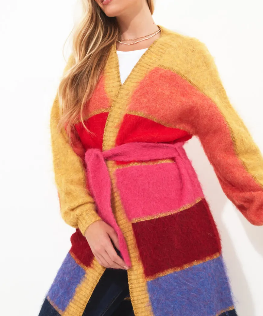 Ibiza Multicolour Stripe Cardigan