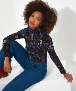 Into The Forest Printed Jersey Top