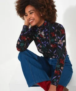 Into The Forest Printed Jersey Top