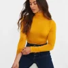 Jersey Roll Neck Top
