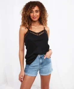 Lace Trim Cami Vest