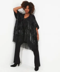 Lara Burn Out Tassel Kimono