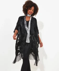 Lara Burn Out Tassel Kimono