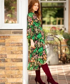 Lily Printed Wrap Dress