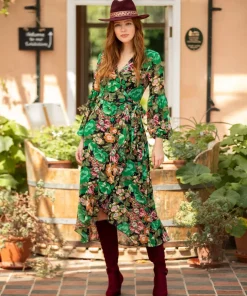 Lily Printed Wrap Dress