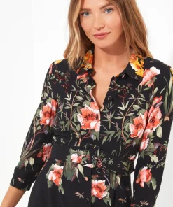 Louisa Border Print Dress