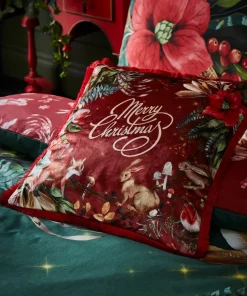 Merry Christmas Wreath Cushion