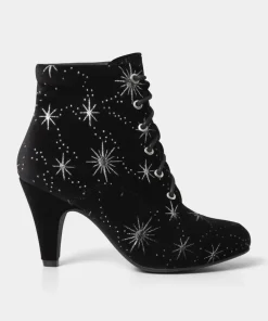 Night Star Velvet Bootees
