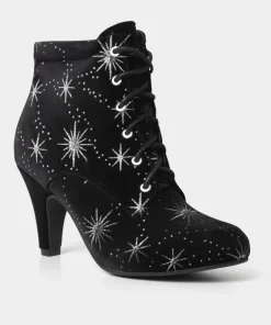 Night Star Velvet Bootees