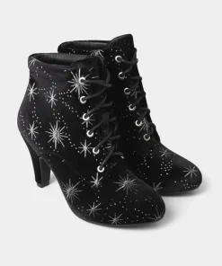 Night Star Velvet Bootees