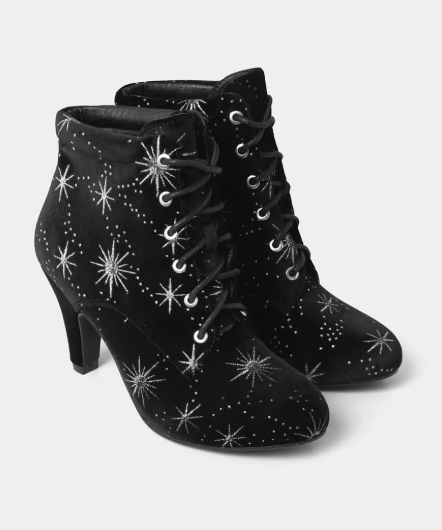 Night Star Velvet Bootees