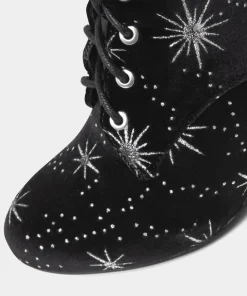 Night Star Velvet Bootees