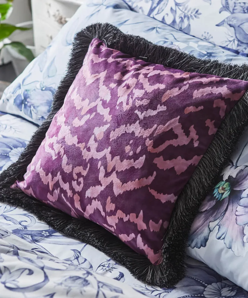 Nostalgic Nouveau Floral Reversible Cushion