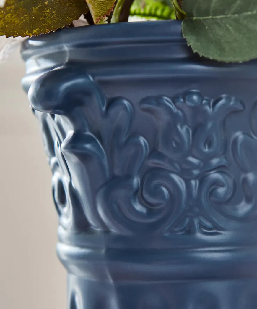 Nouveau Navy Grecian Vase