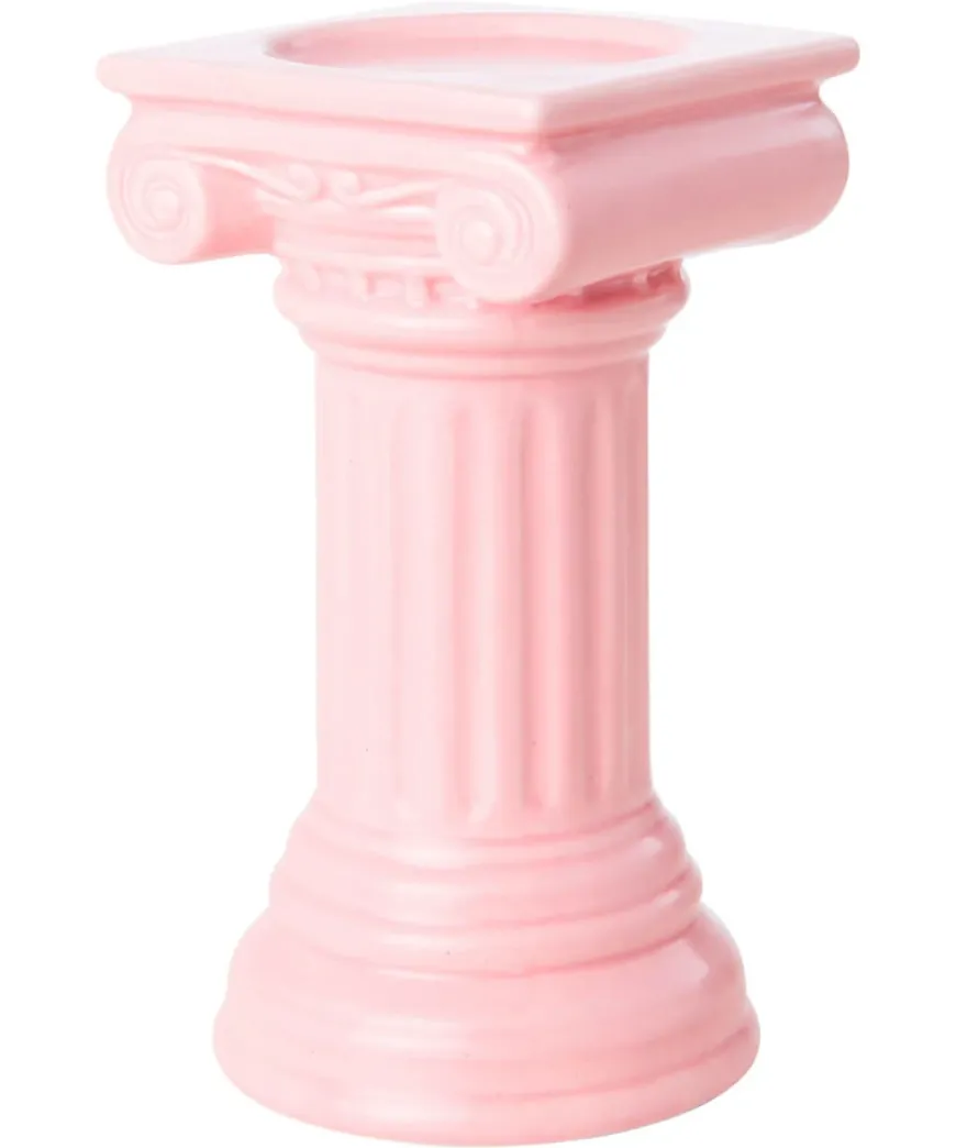 Nouveau Pink Grecian Candle Holder