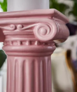 Nouveau Pink Grecian Candle Holder