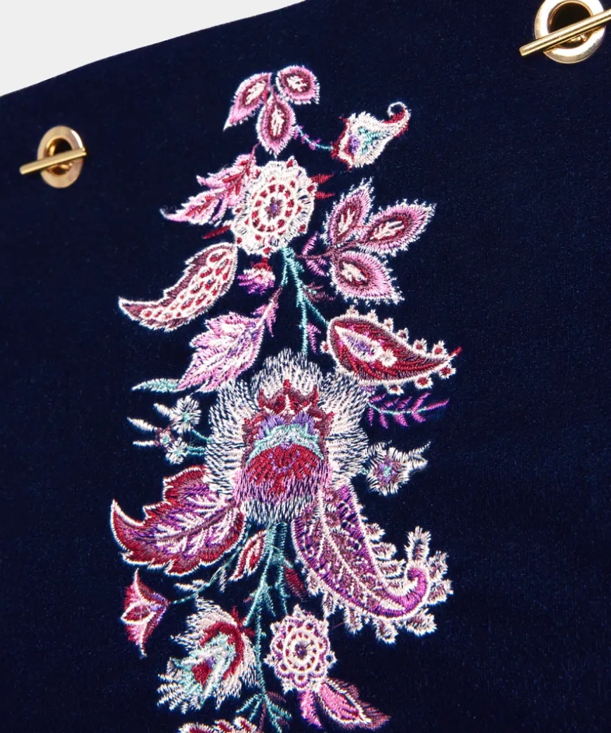 Opulence Embroidered Velvet Bag