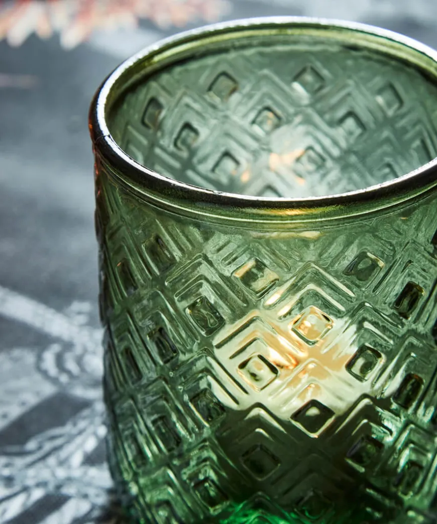 Pack Of 4 Recycled Glass Tealight Holders