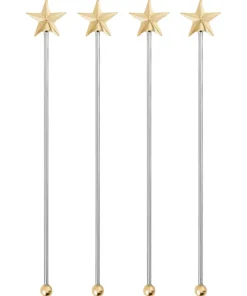 Pack Of 4 Star Drinks Stirrers