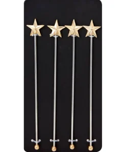 Pack Of 4 Star Drinks Stirrers