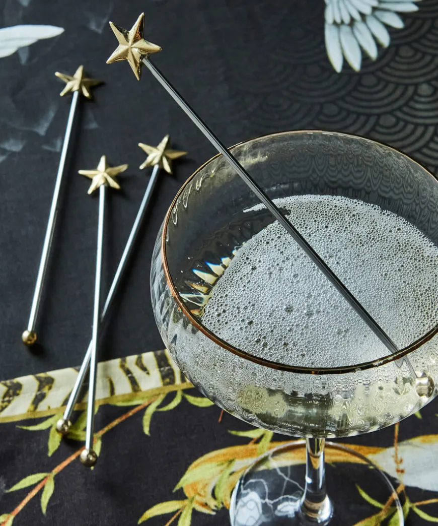 Pack Of 4 Star Drinks Stirrers
