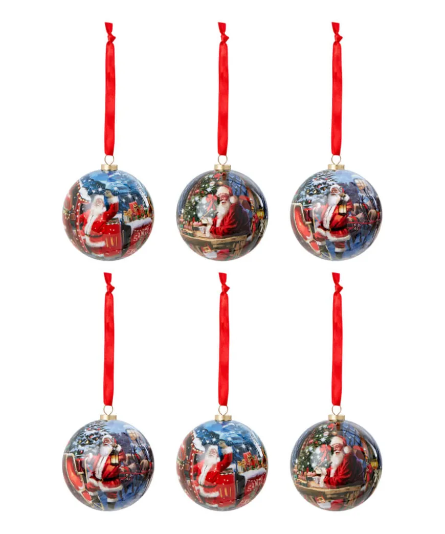 Pack Of 7 Traditional Christmas Baubles