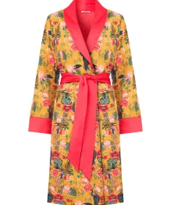Peacock Print Dressing Gown