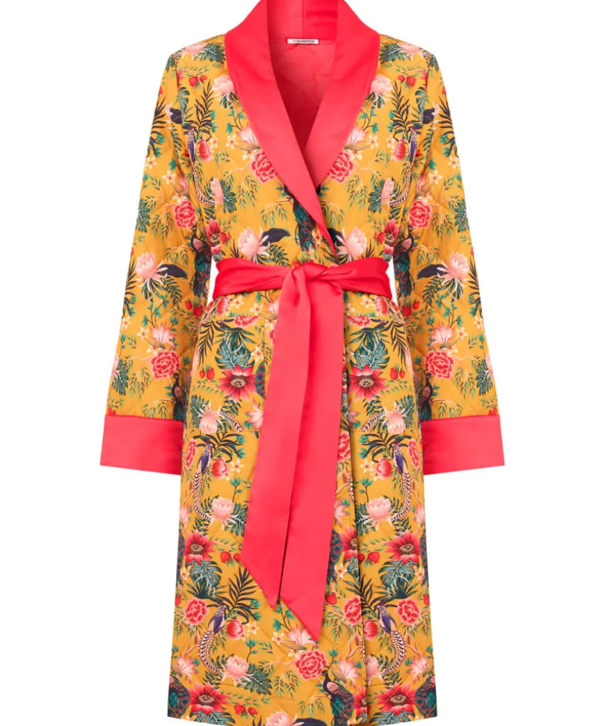 Peacock Print Dressing Gown