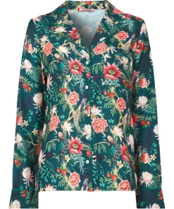 Peacock Print Pyjama Top