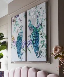 Poised Peacocks Wall Art