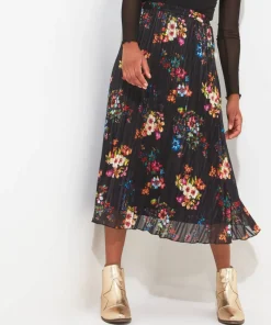 Pop Of Colour Pleated Skirt