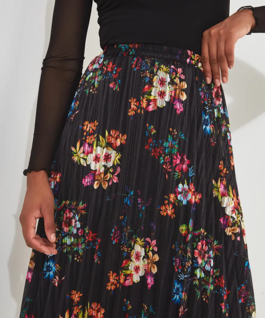 Pop Of Colour Pleated Skirt
