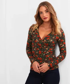 Radiant Reindeer Wrap Top
