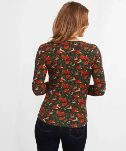 Radiant Reindeer Wrap Top