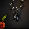 Rebel Deer Head With Gold Birds
