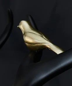 Rebel Deer Head With Gold Birds