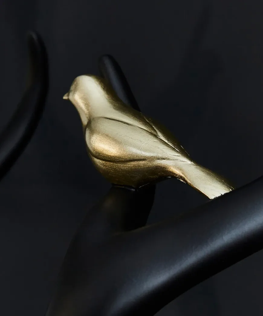 Rebel Deer Head With Gold Birds