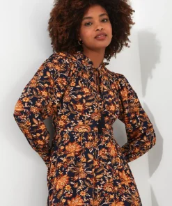 Rich Floral Jersey Dress