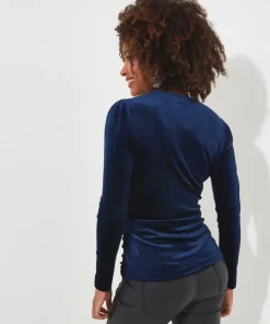 Roxanna Wrap Velour Top