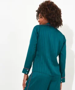 Satin Stripe Pyjama Top