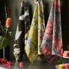 Set Of 3 Dramatic Design Print Teatowels