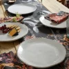 Set Of 4 Organic Beaded Dinner Plates